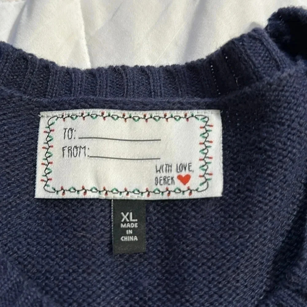 Derek Heart Christmas sweater tree and snowflakes juniors size XL - Picture 6 of 6